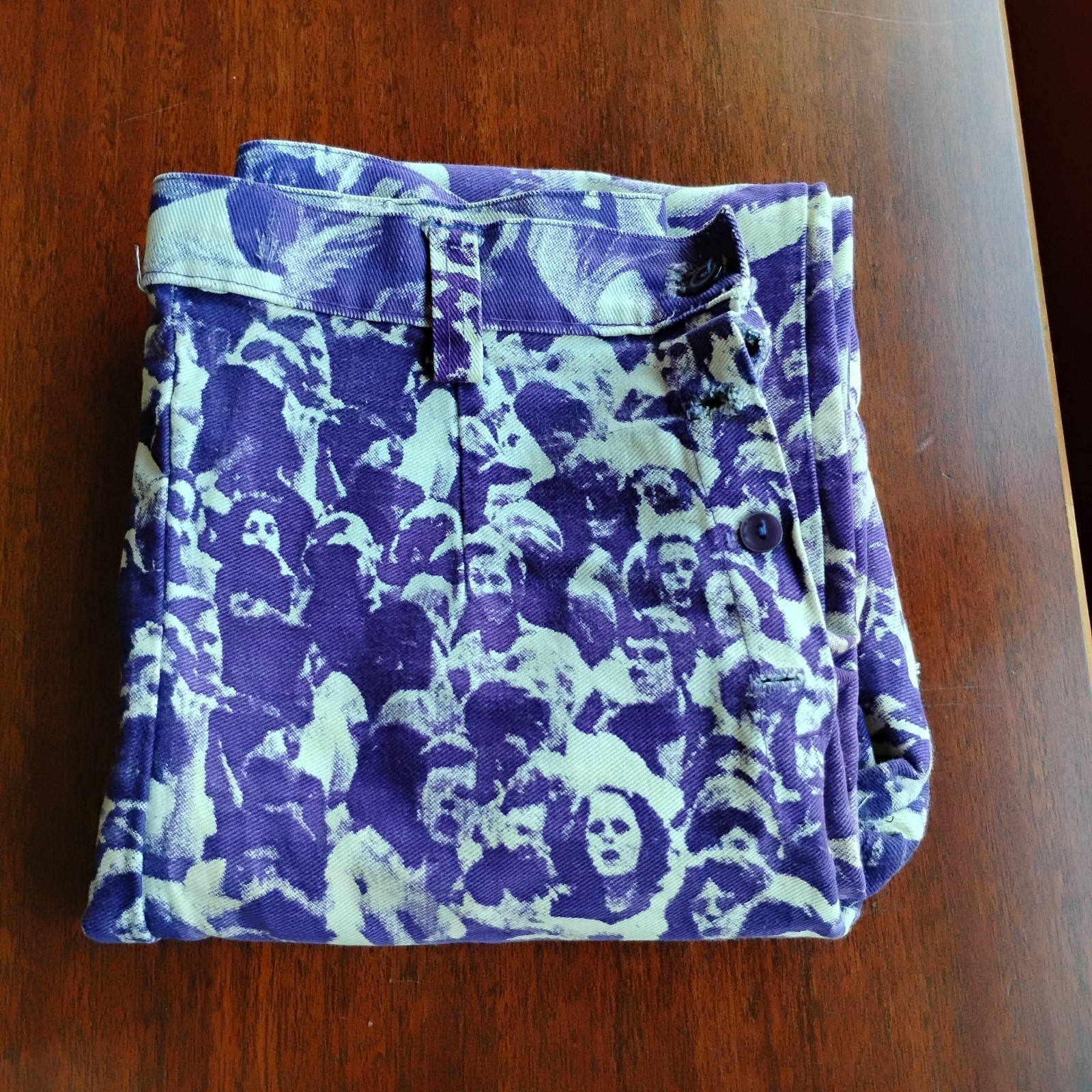 Vintage Woodstock Print Jeans Sellers Own Worn In 1970-1971 Hip Huggers