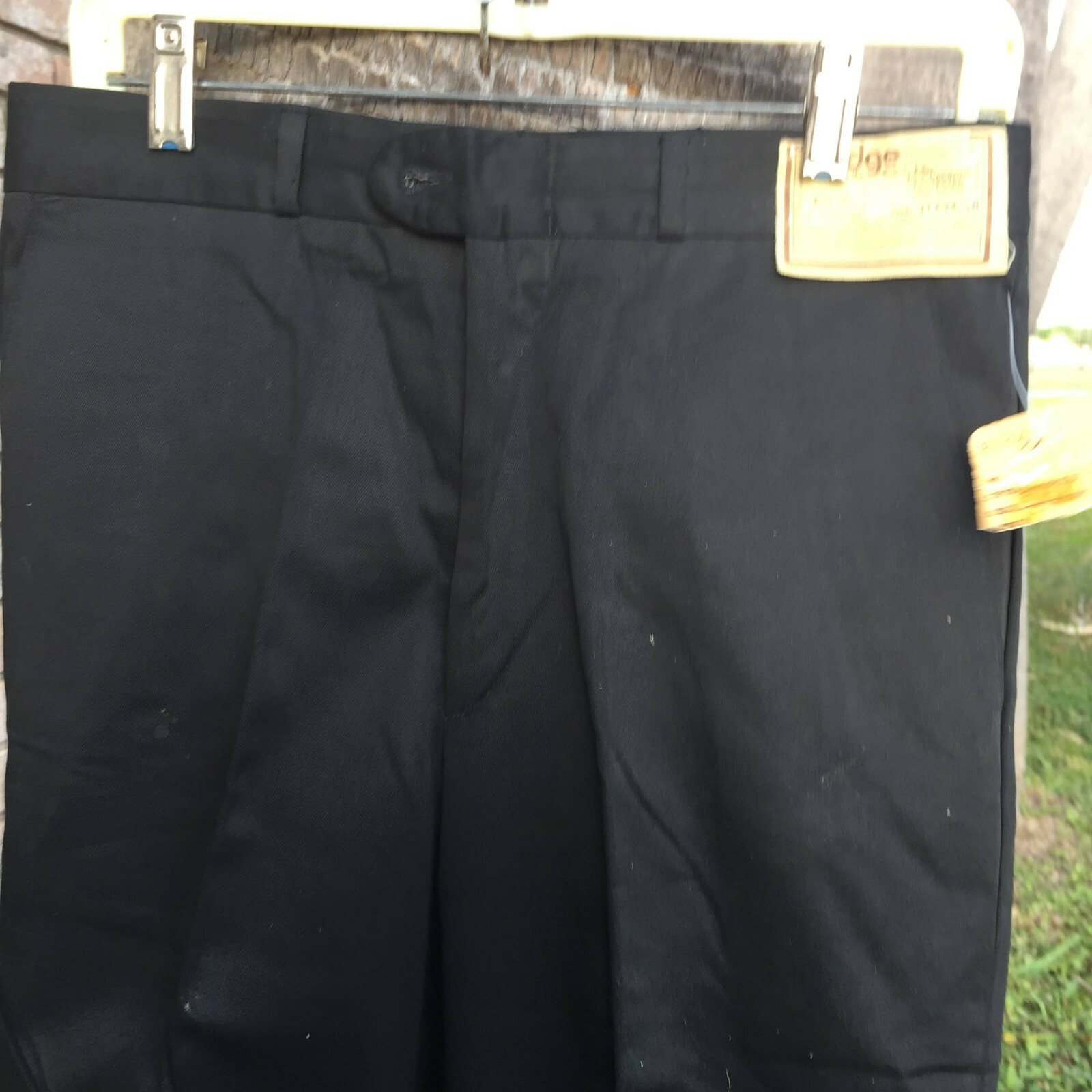 Sedgefield 1224-49 Black 70s Vintage Polyester / Cotton Boot Cut Pants