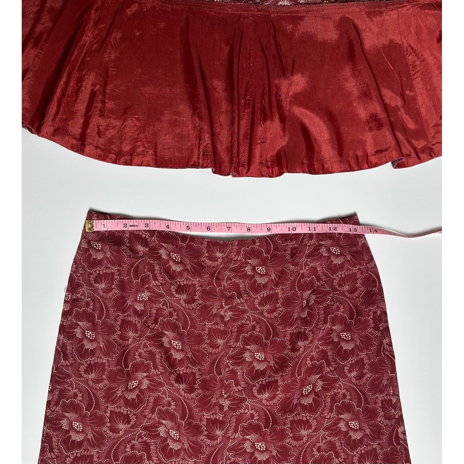 Biba VTG 70’s Floral Blazer Skirt Set Burgundy Sony Studios S Iconic Biba Print
