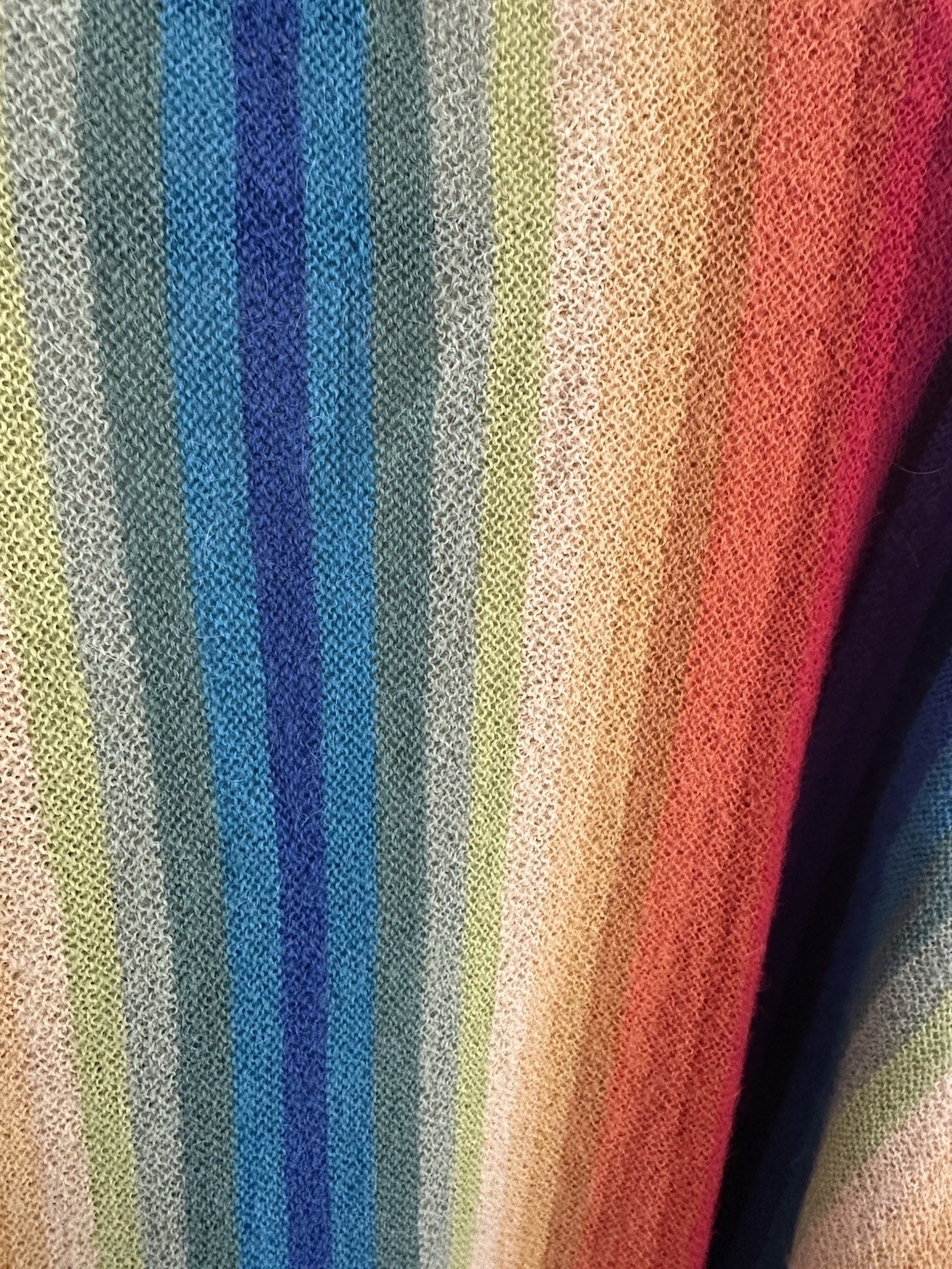 Vintage Maus & Hoffman Rainbow Stripe Cardigan Sweater Size 50 XL Palm Beach USA