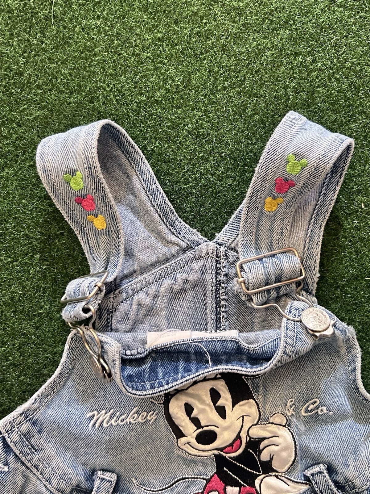 5T Vintage Embroidered Minnie Mouse Overall Shorts
