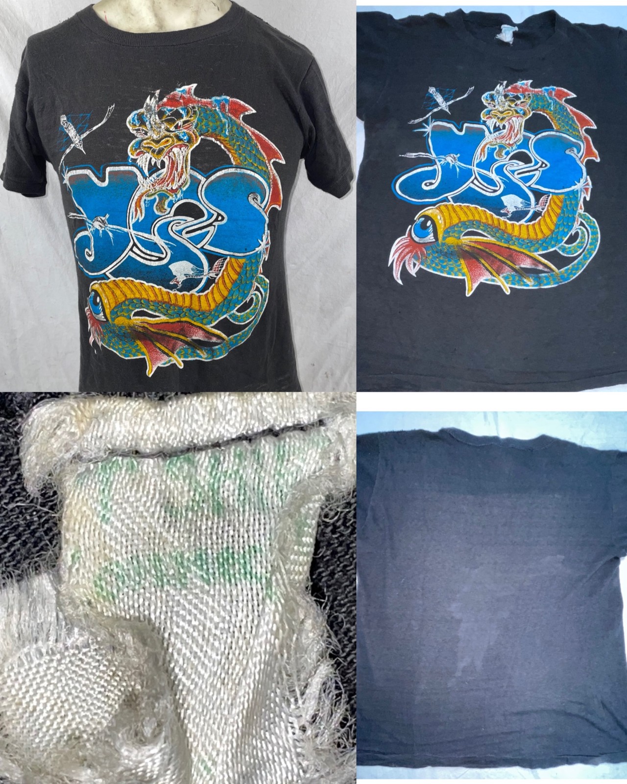 VTG 70S M YES SHOW PROG ROCK TOUR CONCERT BAND DRAGON SHIRT