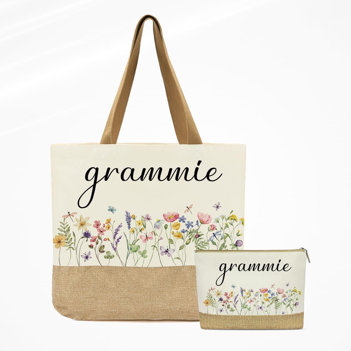 Gifts for Grandma, Grammie Bag, Grandma Birthday Large, Floral