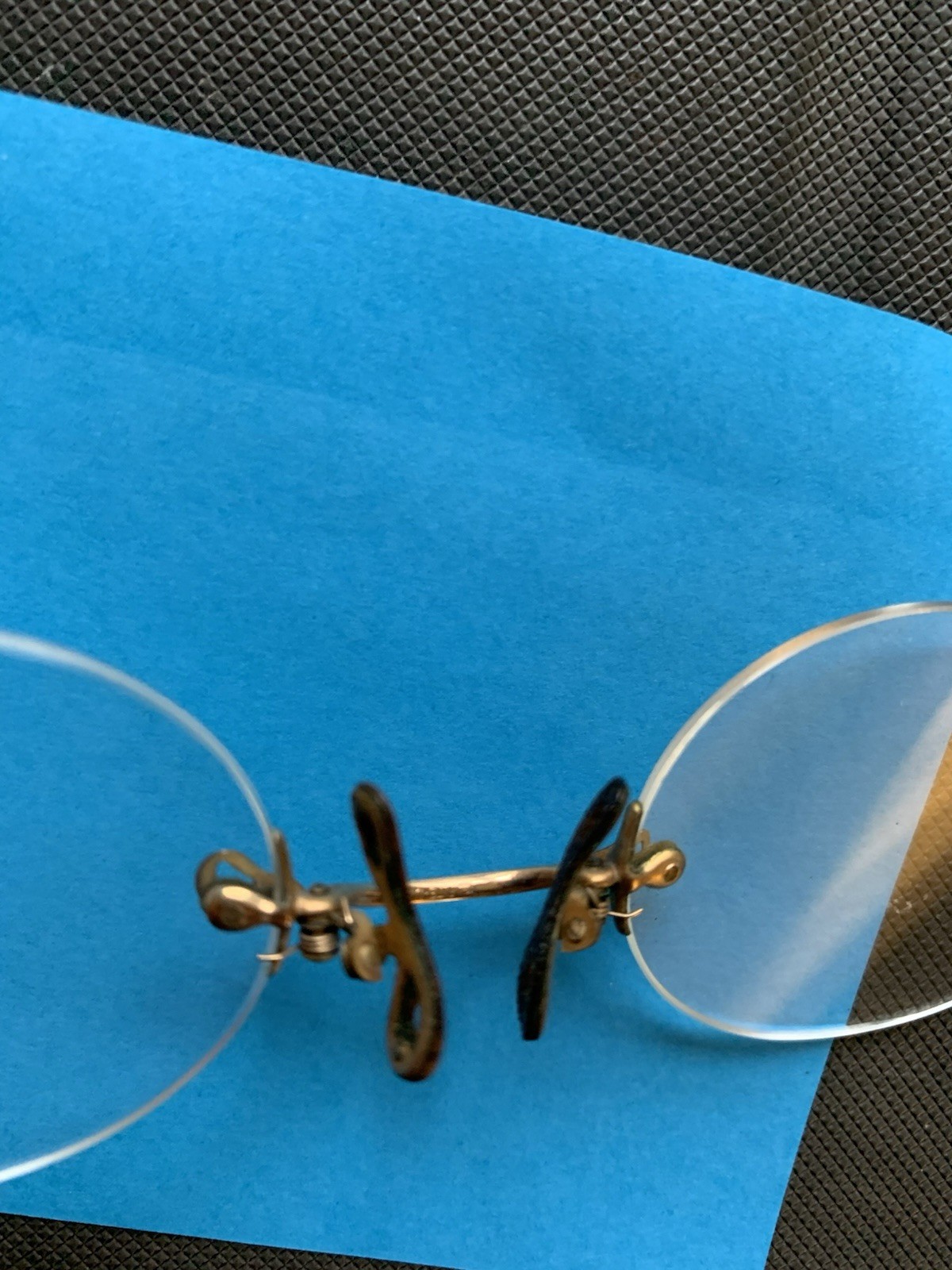 Antique Pince Nez Eyeglasses With Chain And Hair Pin Fits-you