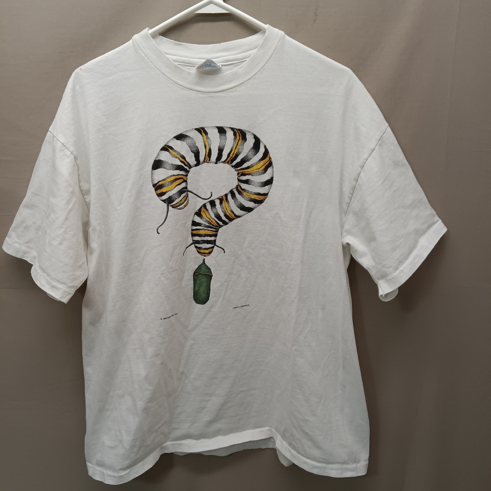 Vintage 1992 Diana Dee Tyler Monarch Butterfly Hanes Beefy T Shirt XL 2-Sided