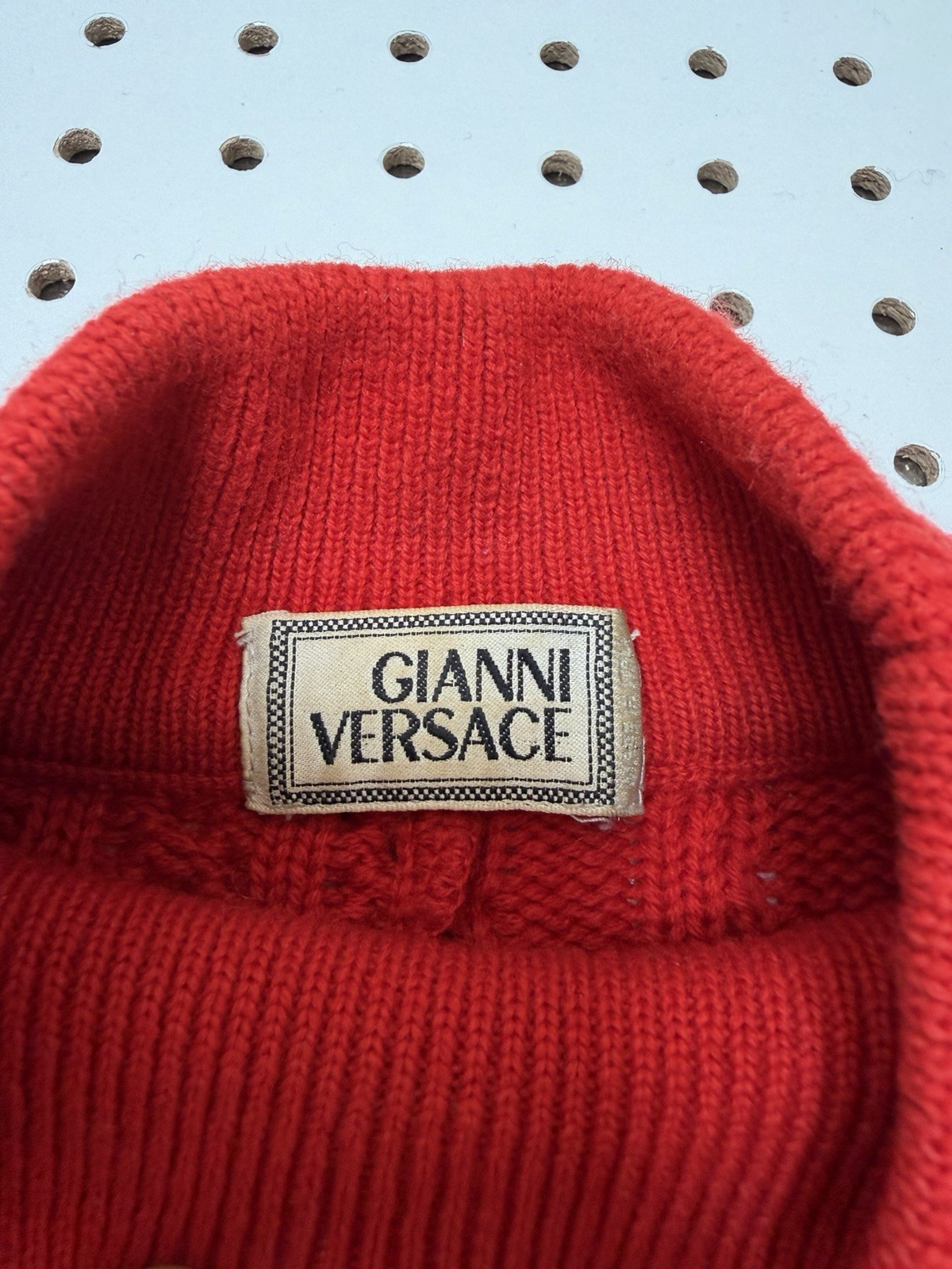 Vintage Gianni Versace Sweater 80s/90s Black/Green Art Nouveau Knit Wool Sz. L