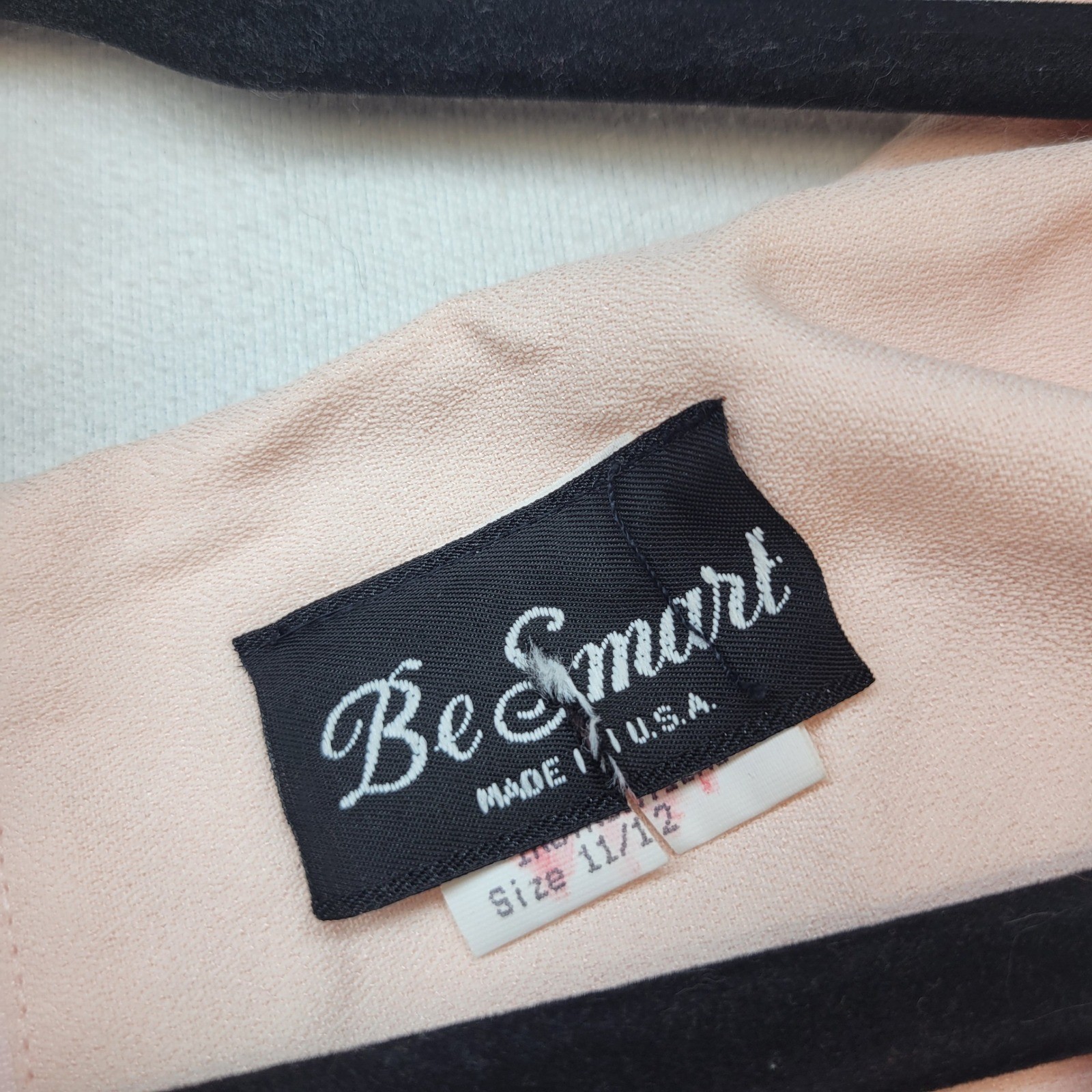 Be Smart Mini Dress Womens 11/12 Peach Vintage 90s Short Sleeve Acetate Rayon