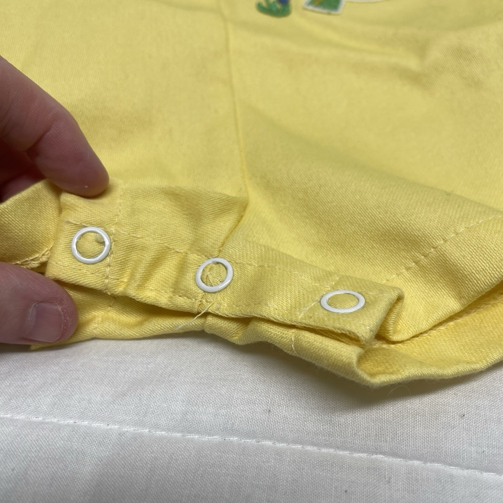 Thomas Yellow Polyester Cotton Turtle Romper Vintage Sz 12 Mths One Piece Unisex
