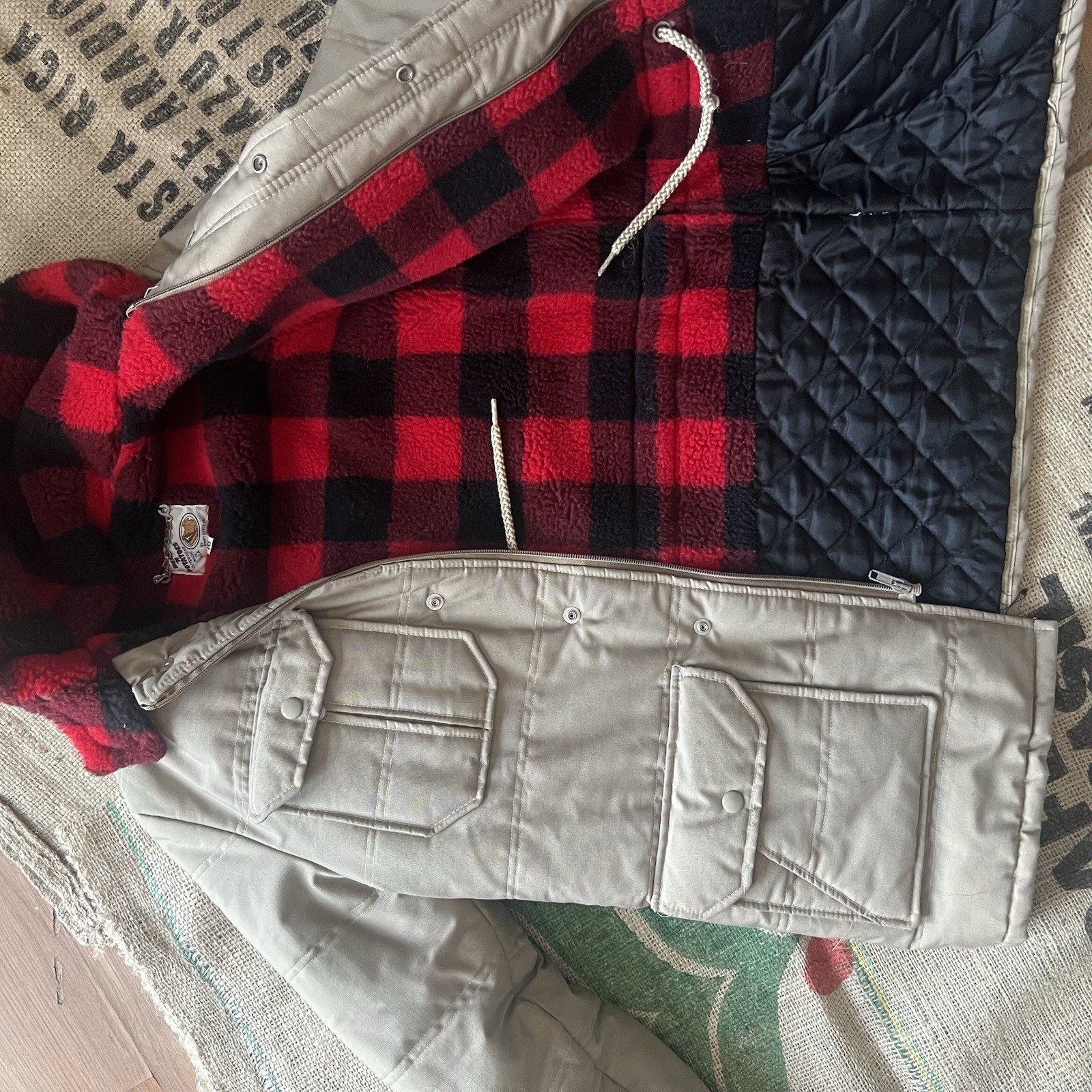 Ultra Rare USA Vintage 1970’s Jacket “Meat N’ Potatoes” Buffalo Plaid