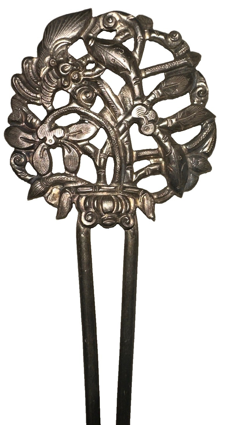 Vintage Victorian Sterling Ornate BEAUTIFUL Hair Pick Piece UPDO BRIDE SMTHG OLD