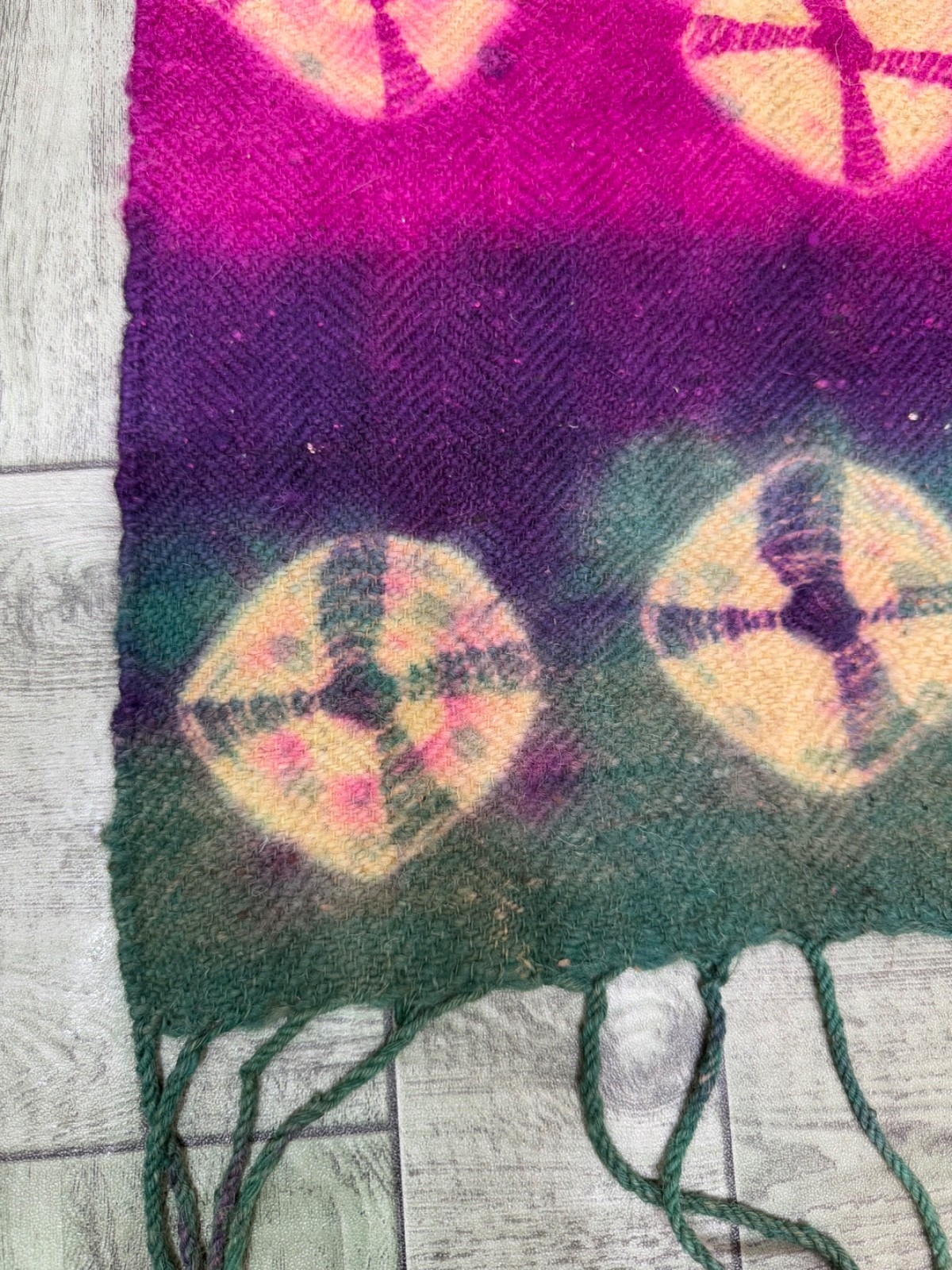Vintage Beautiful Hand Made Stole Fabric Textile Shawl 250×42 Cm