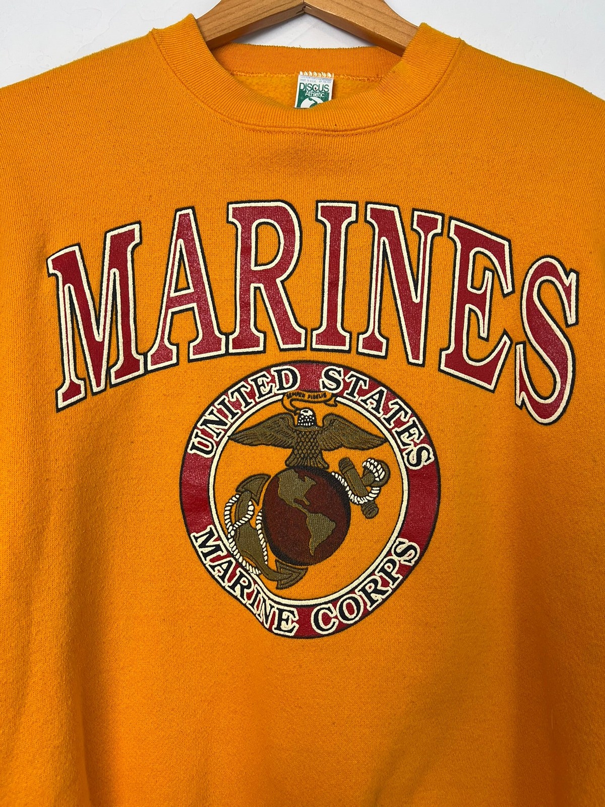 Vtg 90s Discus Athletic USMC Marines Crewneck Cotton Blend M
