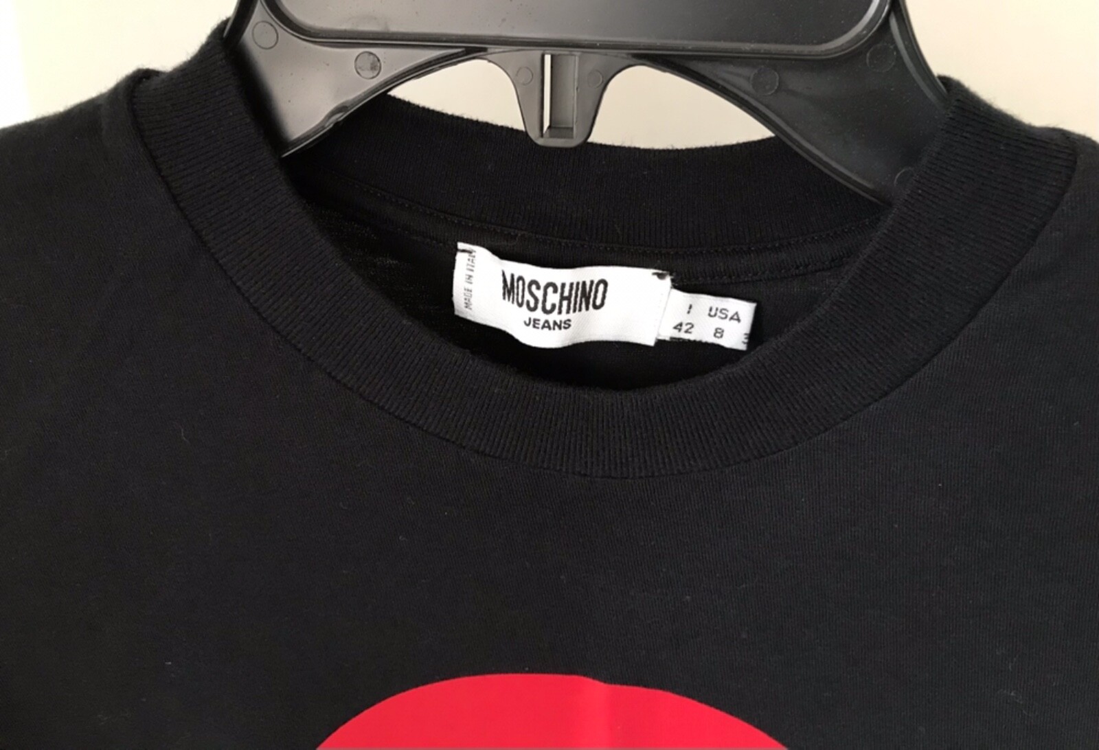 Rare Moschino Jeans Italy Shirt Smile Japanese Chinese Korean Asian Happy Face