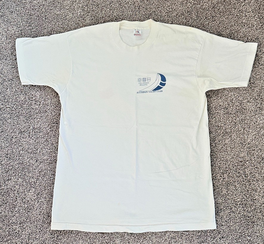 Vintage Rathbun Yacht Club Regatta T-Shirt XL Double Sided Sailing Tee
