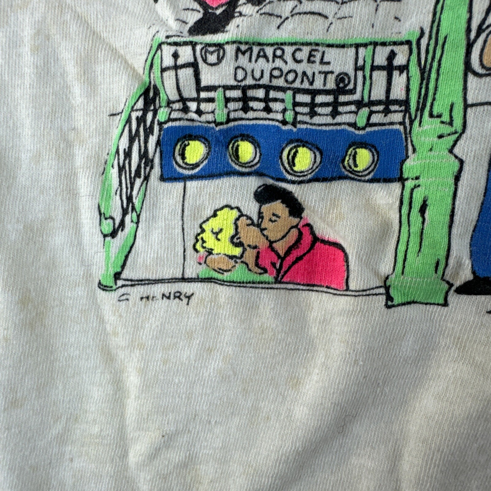 VTG Paris T Shirt Size Medium Single Stitch G. Henry By DuPont & Co