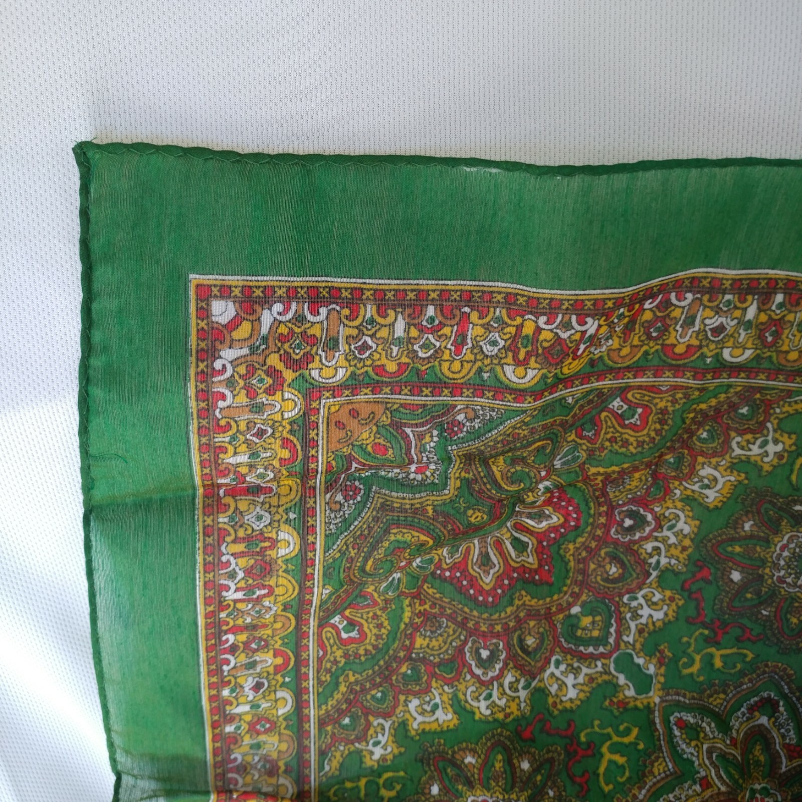 Vintage Marvin Accessories Square Scarf Multi-Color Green