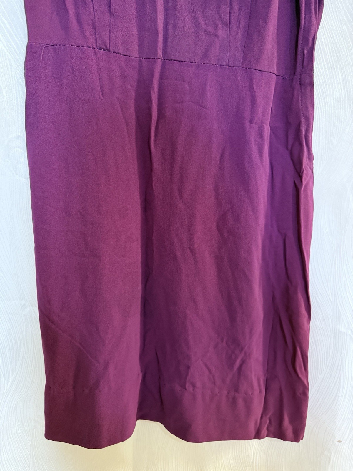 VTG 1960s Gloria Swanson Forever Young Beaded Purple Dress Hollywood Glam