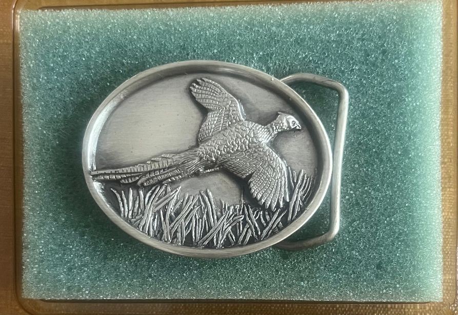 Siskiyou Pewter Belt Buckle ~ Pheasant Buckle ~ Hunting ~ New ~ Never Worn