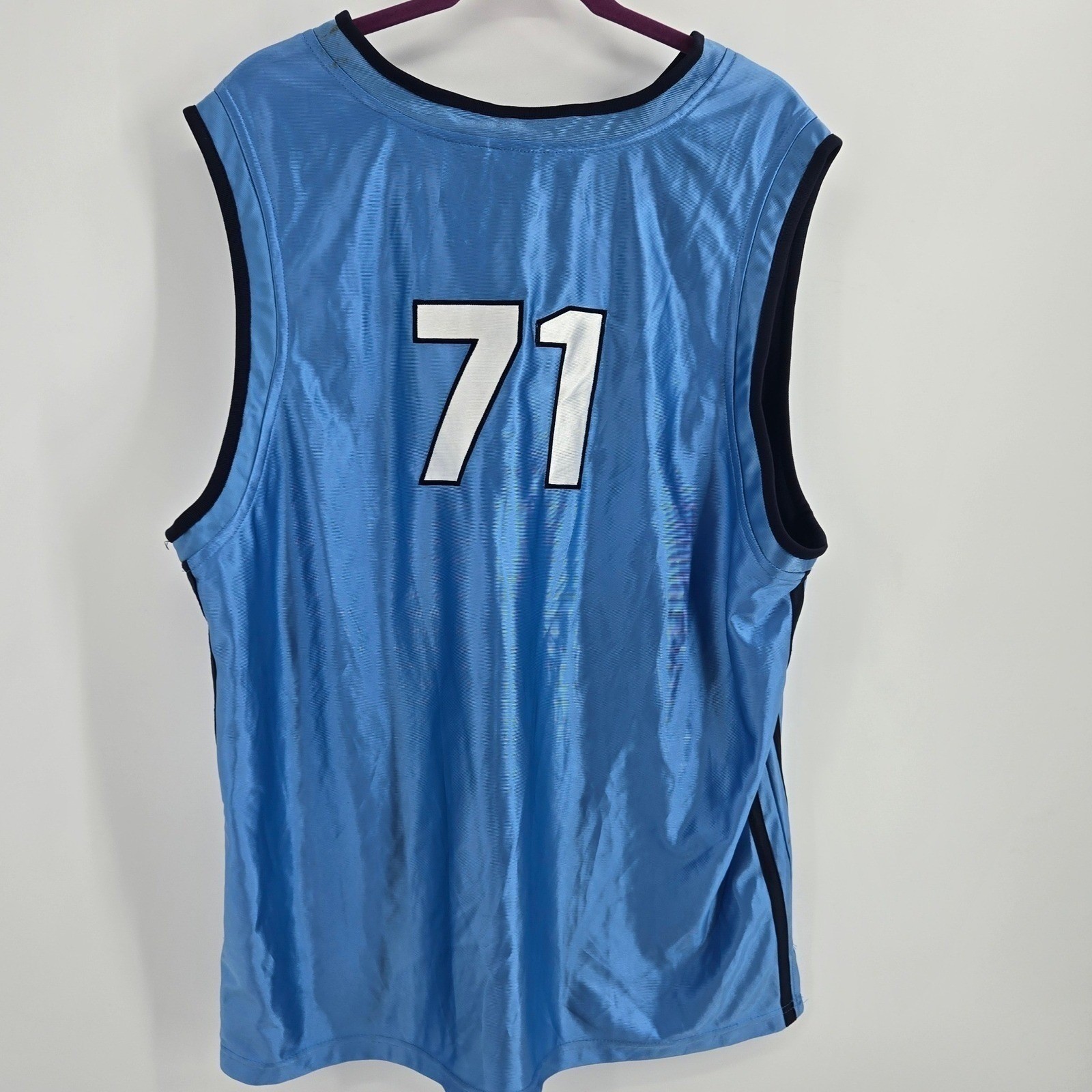 Starter Dazzle Basketball Jersey XL Carolina Blue Embroidered 71 Vintage 90s
