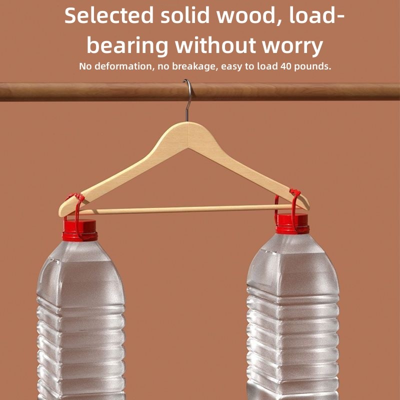 Premium Wooden Hangers 50 Pack Non-Slip Coat Clothes Hangers w/360° Swivel Hook