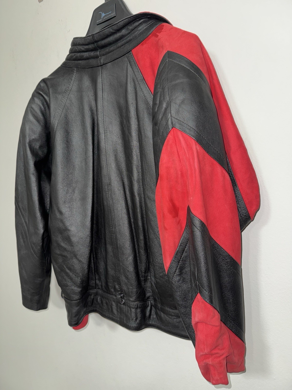 Vintage G Paolo Valentini Italian Leather Jacket 80s Asymmetrical Avant Garde 38