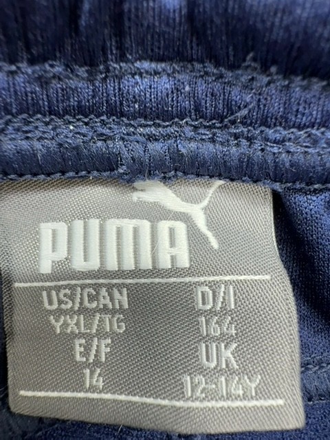 PUMA Boys Blue Athletic Pants Size YXL/UG Original 32×29.33 Waist
