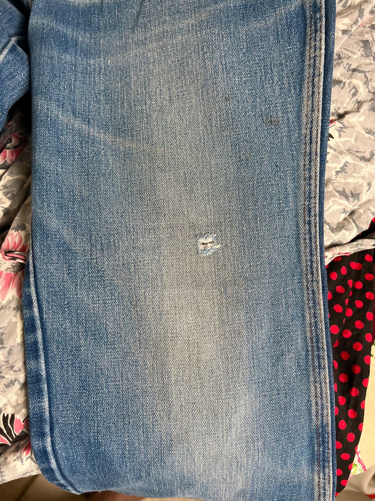 Vintage 1970s Wrangler Bootcut Flare Distressed Jeans Hippy Denim Hippie Bell 6S
