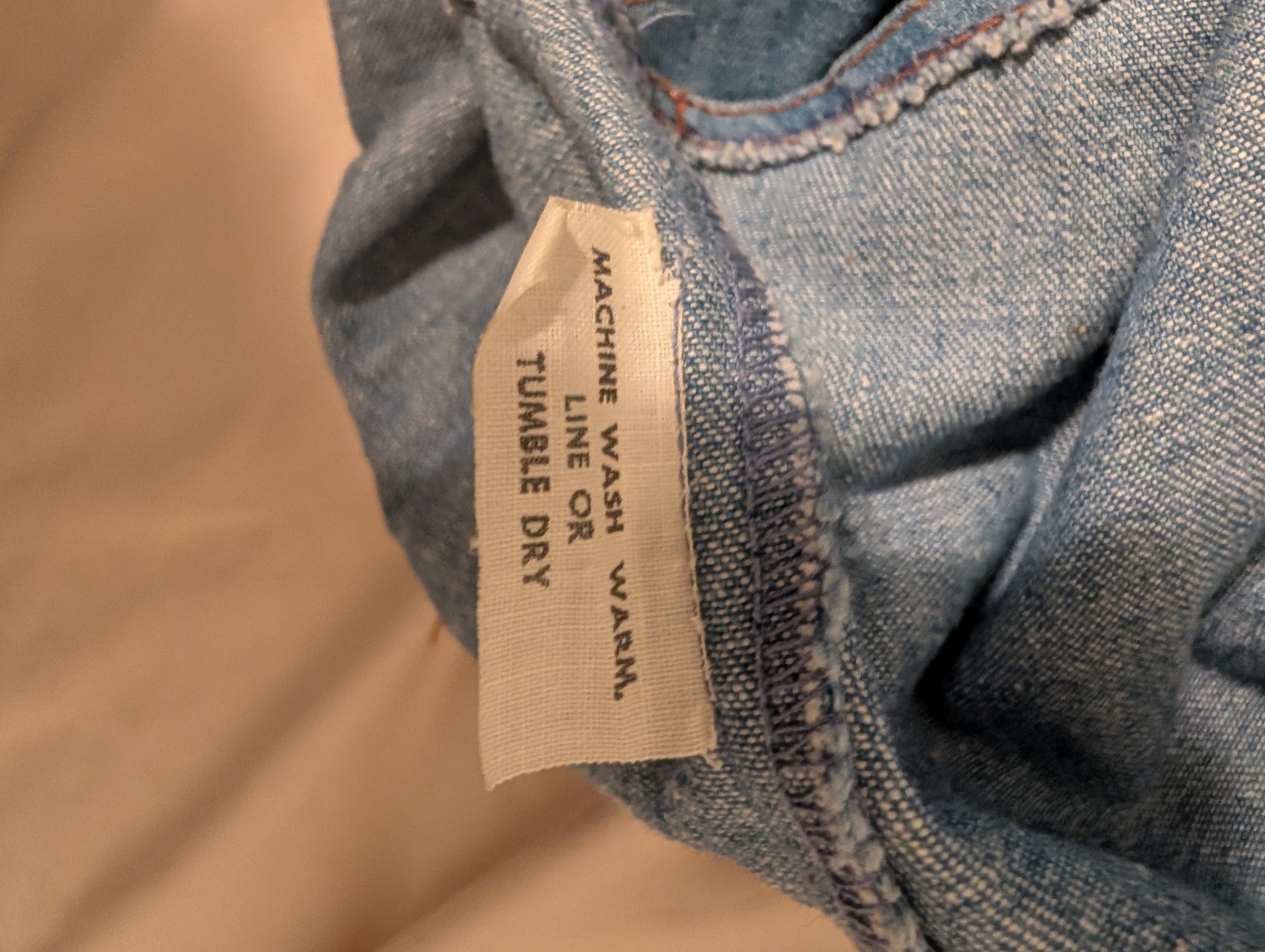 Gaslight Blue Denim Vest Button Front Size L Regular Cotton/Polyester