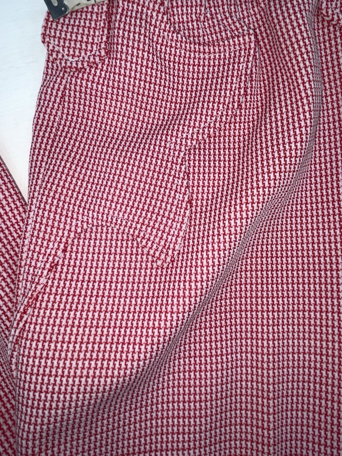 New Vintage Red Checkered Dickson Jenkins Polyester Pants #534 VV-71
