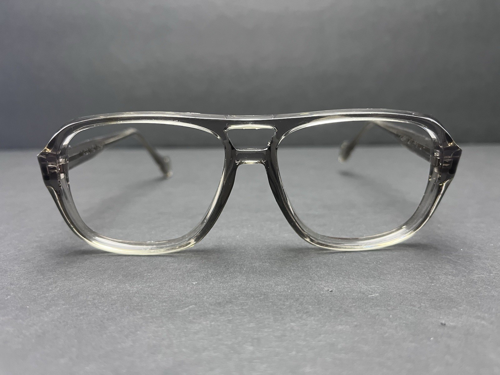 Vtg TITMUS Z87 Safety Protective Eyeglasses Frame Only 5-3/4″ Aviator Gray