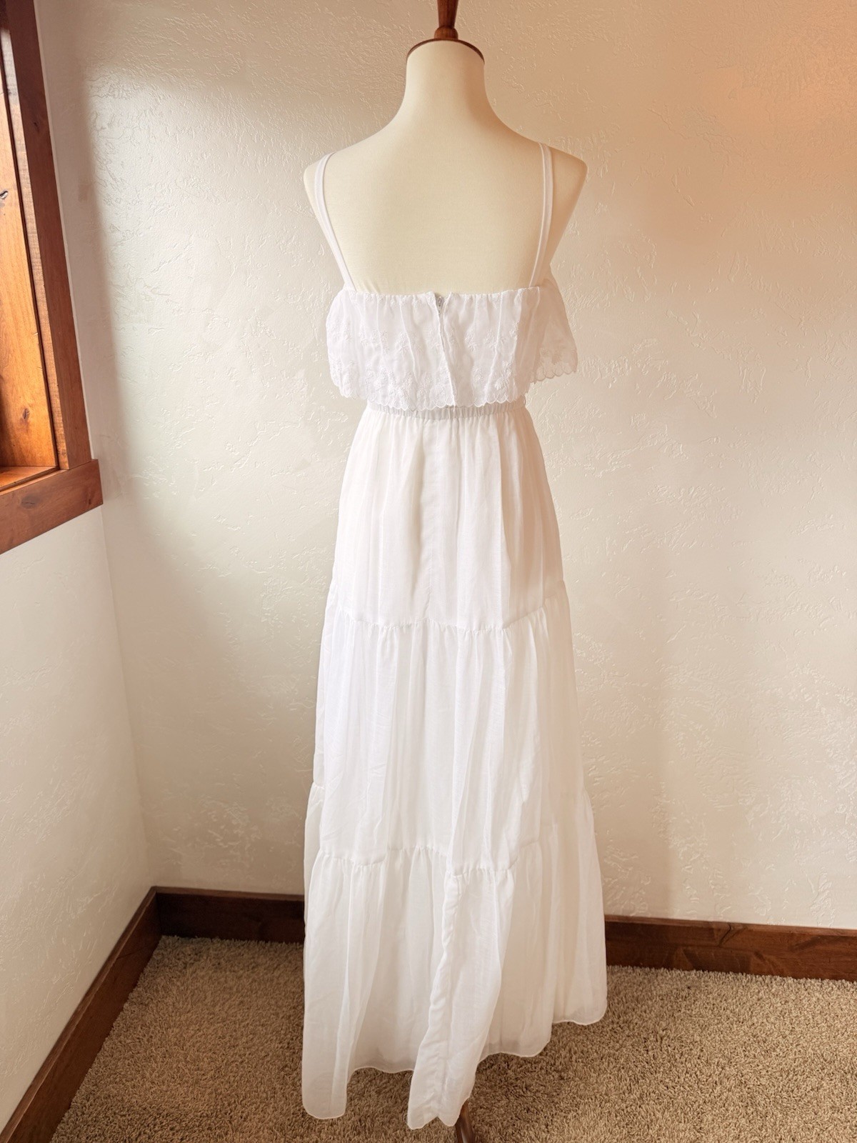 Vintage 1970’s Roberta California Tiered Cotton Maxi Dress Cottagecore Prairie