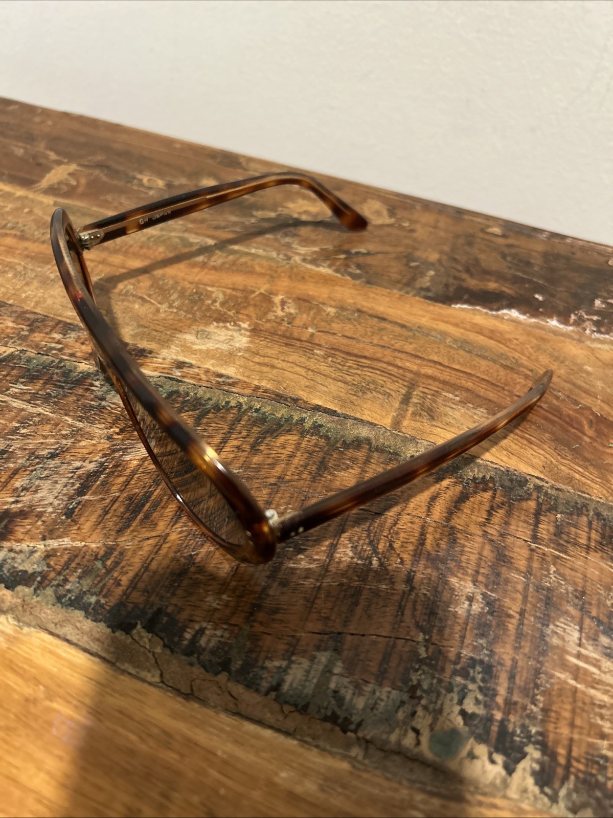 Vintage GH Japan Tortoise Aviator Sunglasses Brown Acetate Retro Oversized