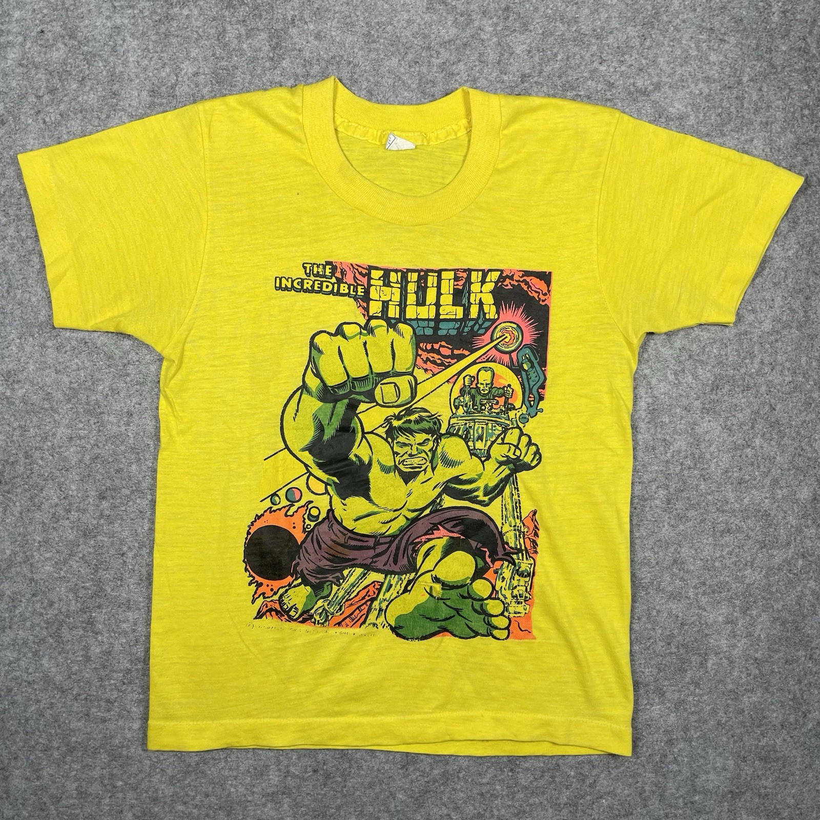 Vintage 1970s The Incredible Hulk T Shirt Marvel Comics Youth Medium 10-12 Rare