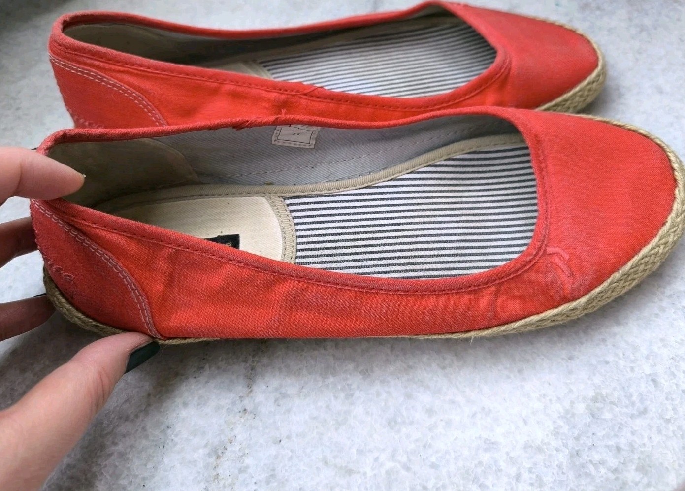 Red vintage women’s espadrilles shoes by Peak Performance, size 41