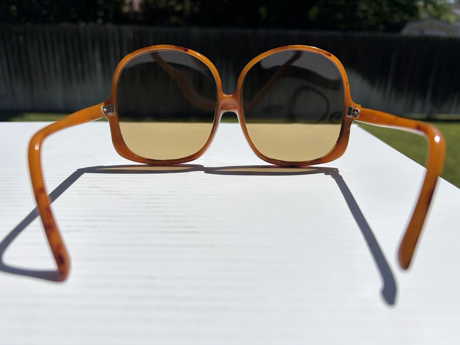vtg Oversized Sunglasses Tortoise Shell Lucite – Japan 461 Retro Mod