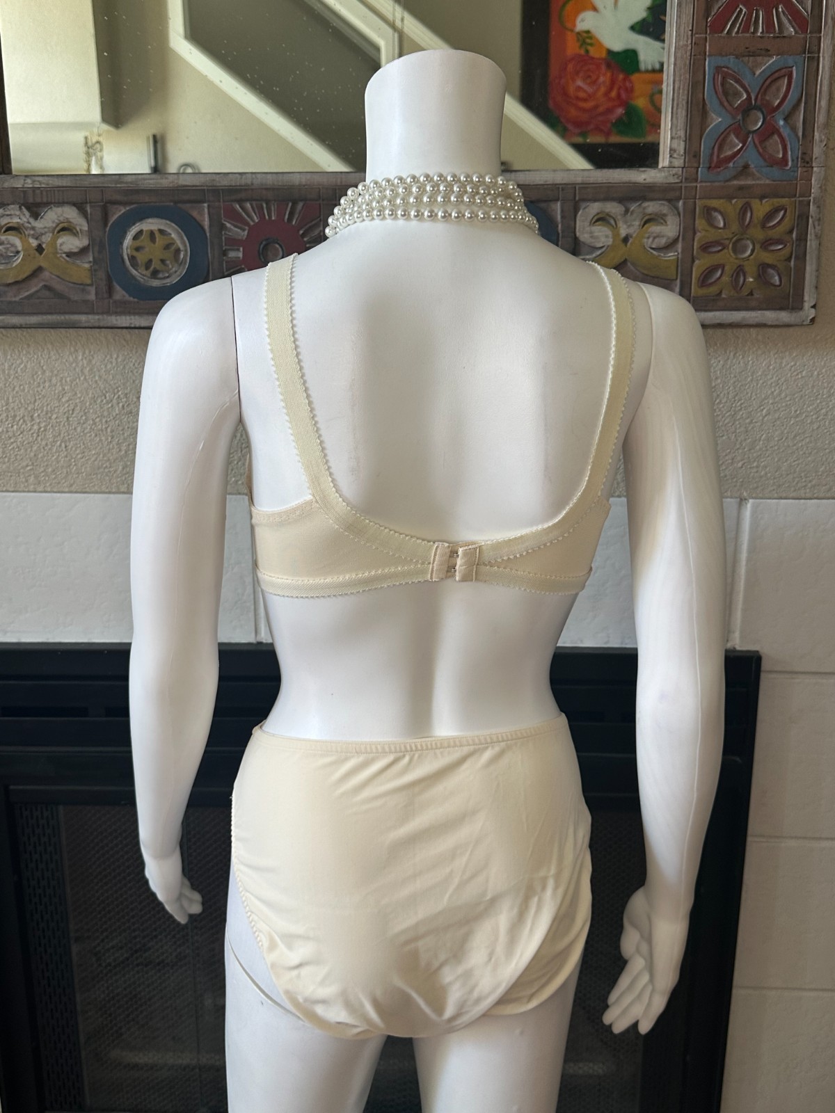 Collectible L Warner’s Flower Charms bottoms matching braziers lingerie set