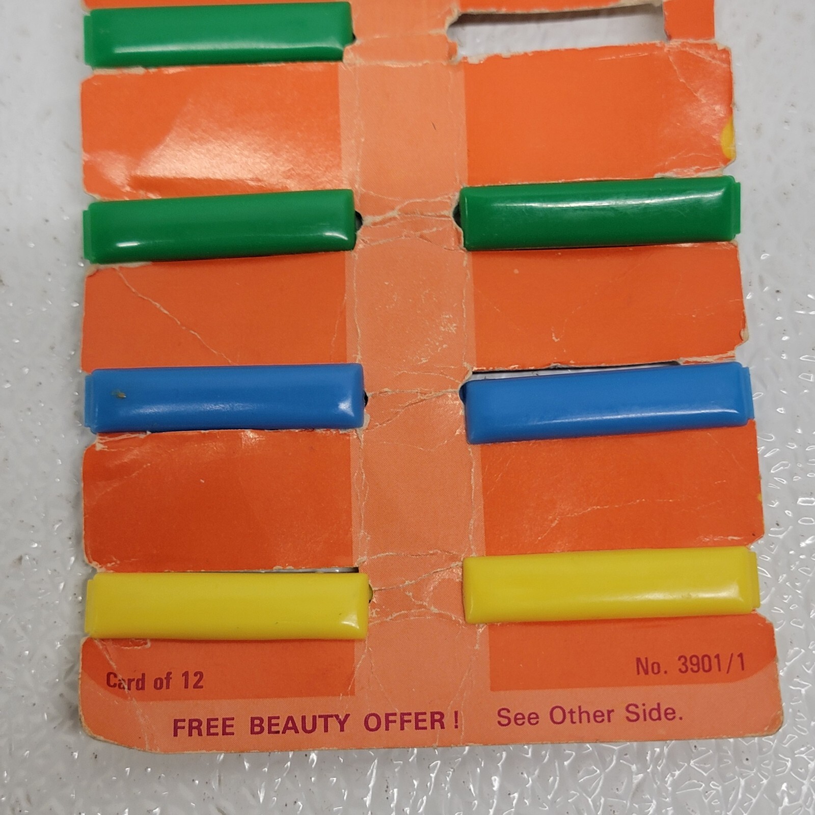 Vintage Tip – Top Little Miss Plastic Barrettes Multicolor – Original Package