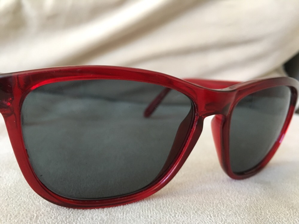 Vintage Bolle Acrylex Sunglasses 473 Red Clear Dark Smoke University of Utah