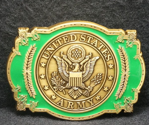 XA01189 *NOS* VINTAGE 1999 *UNITED STATES ARMY* MILITARY MENS BRASS BELT BUCKLE
