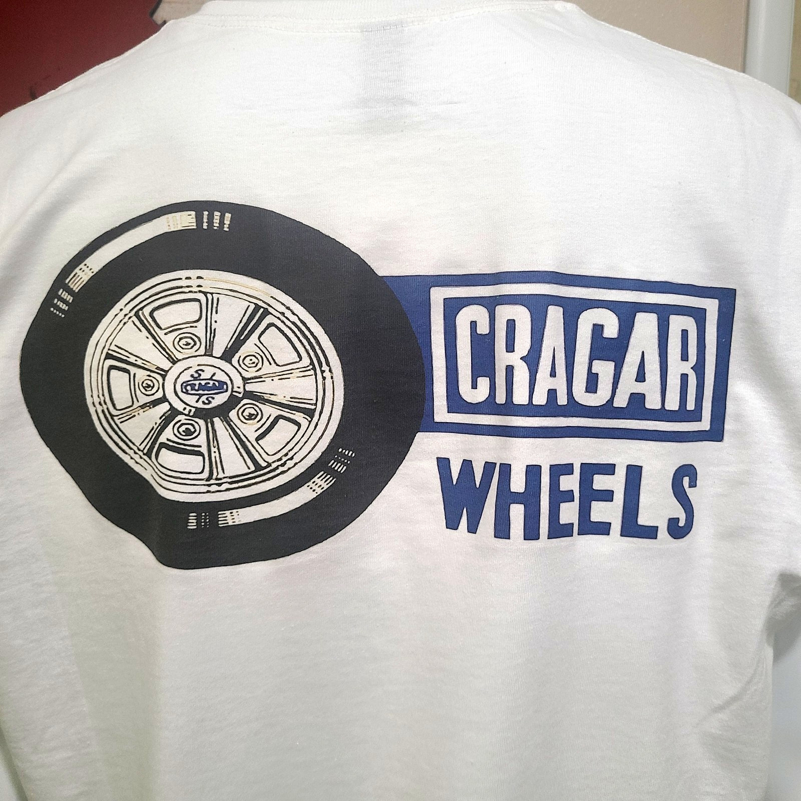 Vintage RACE/GASSER/DRAG/SPRINT/NASCAR RACE T-SHIRT CRAGAR WHEELS