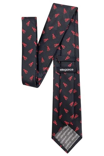 Animal Pattern Ties | Neckties for Men | Microfiber 3.15″ Lobster – Black
