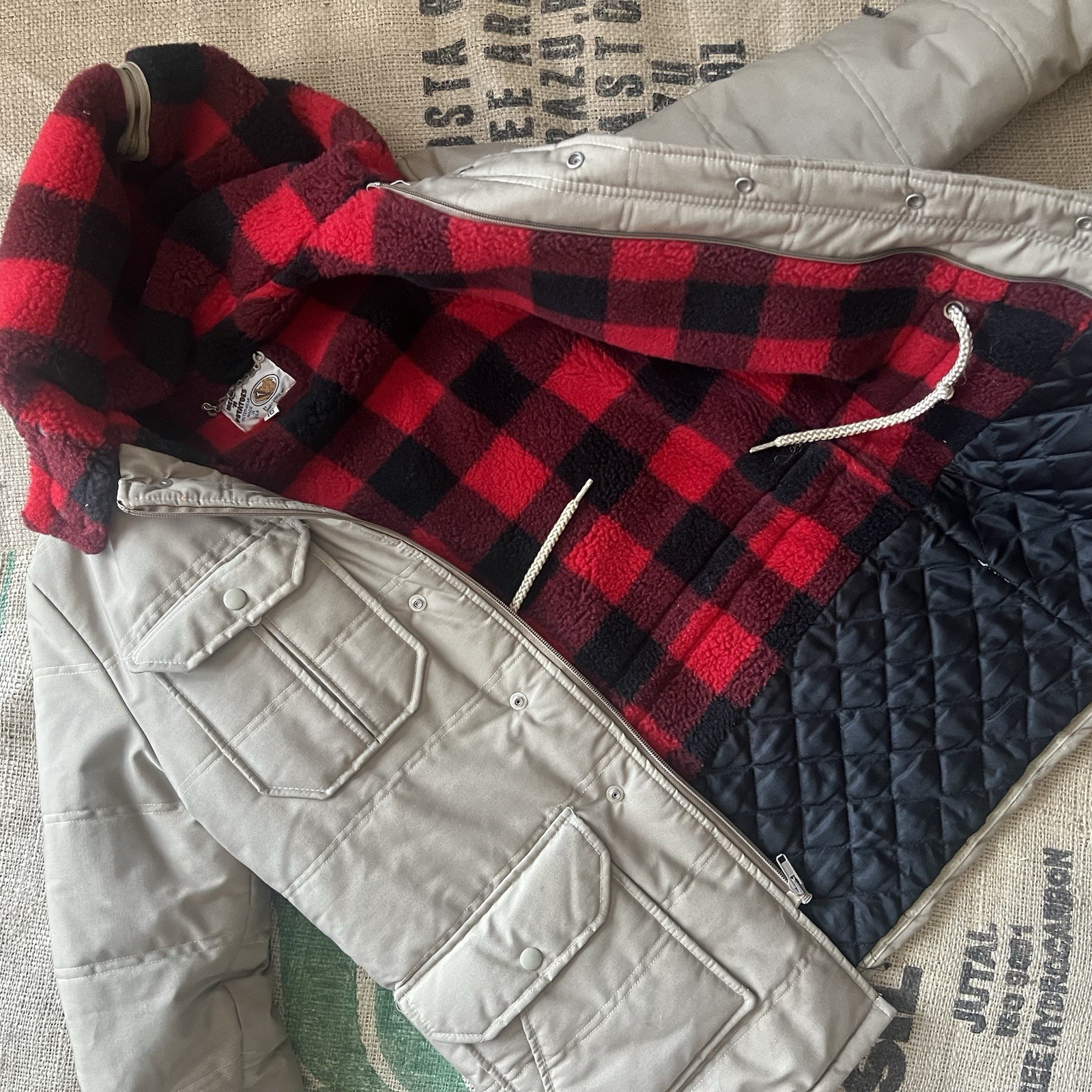 Ultra Rare USA Vintage 1970’s Jacket “Meat N’ Potatoes” Buffalo Plaid