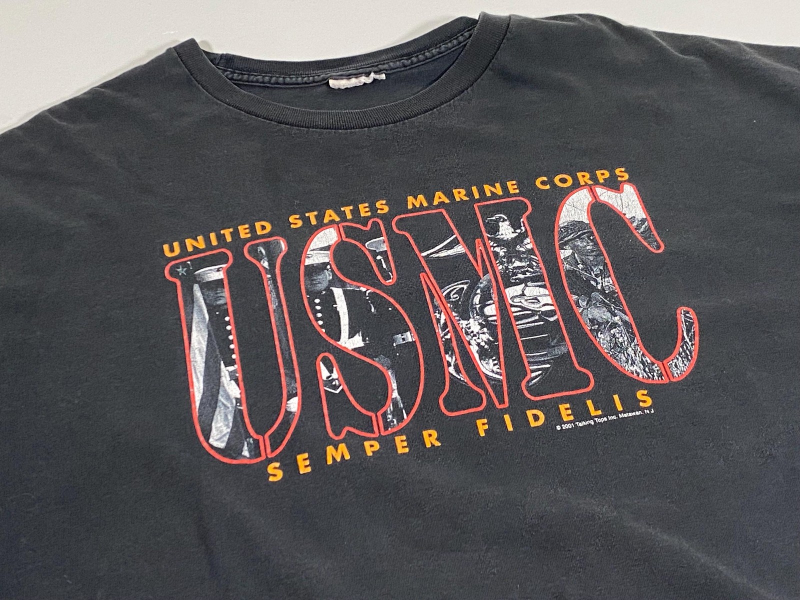 Vintage Y2k USMC Semper Fidelis Graphic T-Shirt – United States Military Shirt
