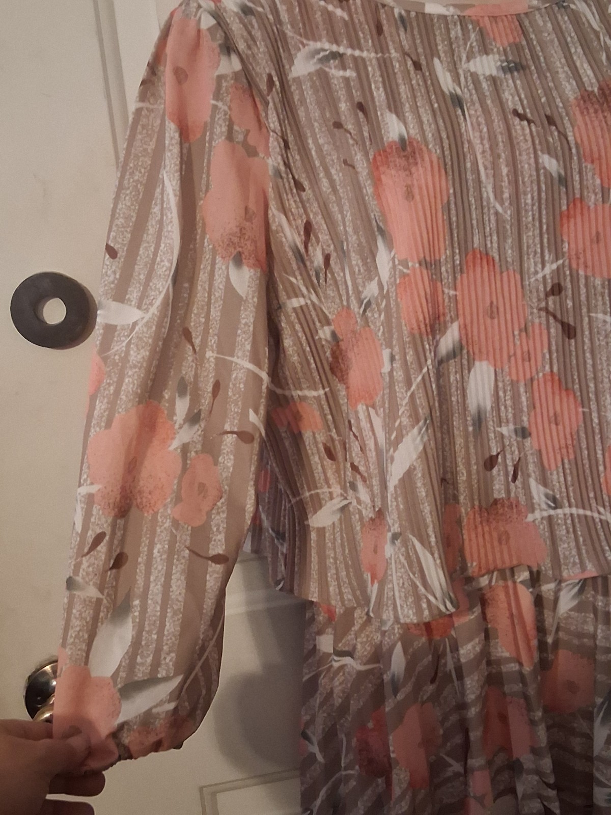 1B 80s Vintage Carriage Court Floral Layered Capelet Blouson Dress Size 18