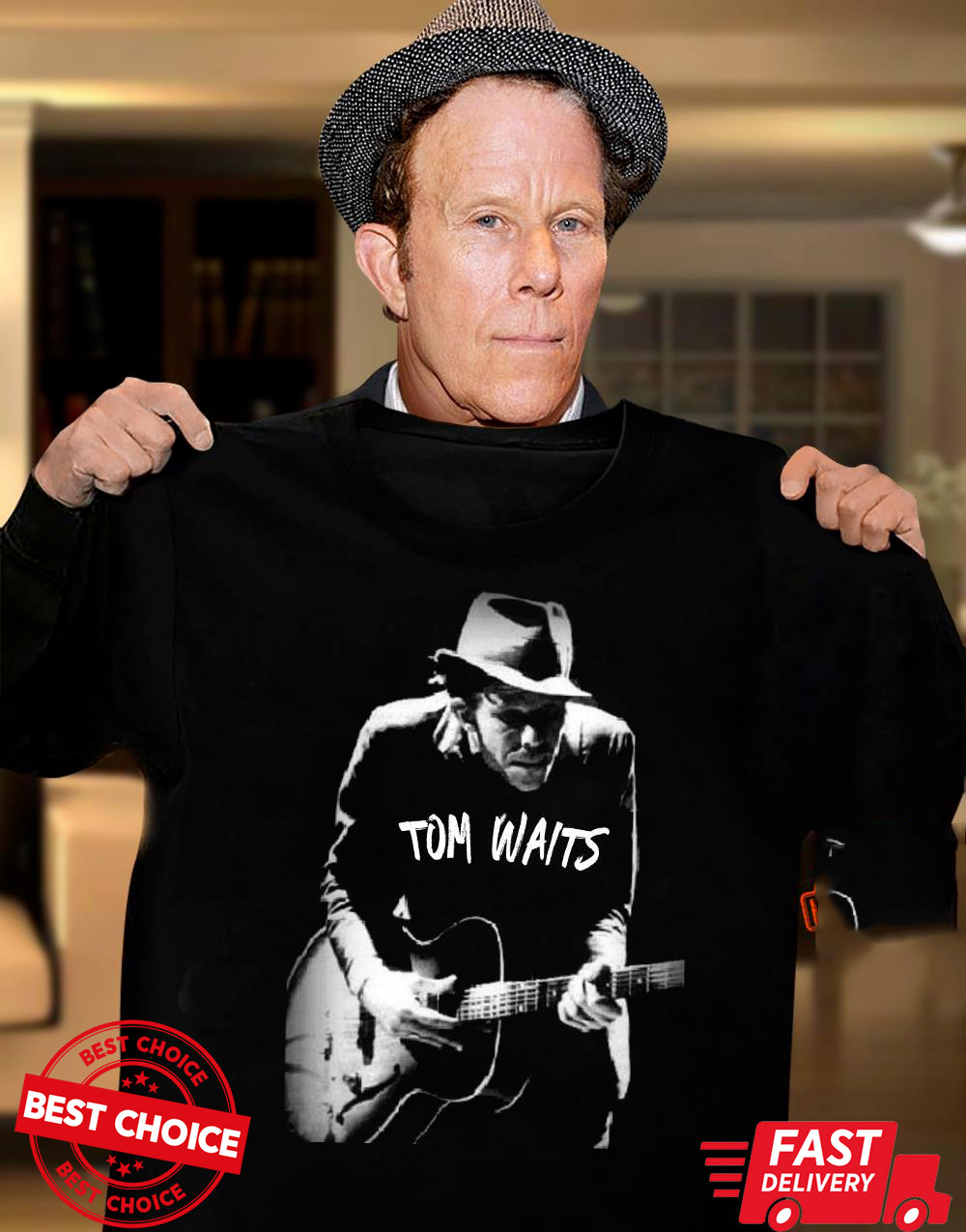 Tom Waits Men black T Shirt S-3XL Q645