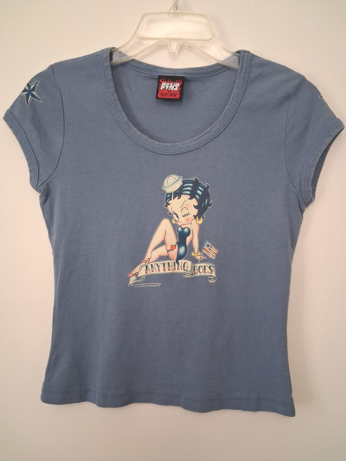 VTG Y2K Fine Hot Topic Betty Boop Anything Goes Sailor T-Shirt Womens M