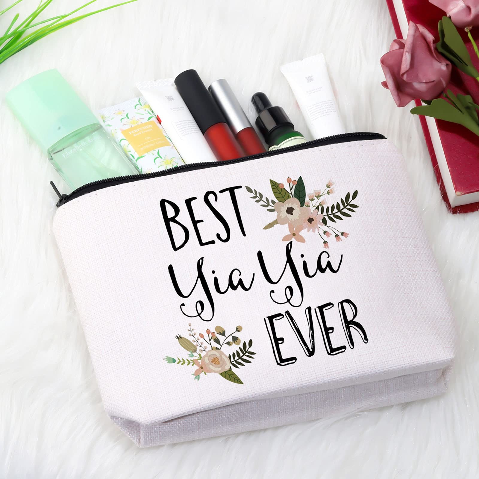 GJTIM Yiayia Gift Best Ever Grandma Toiletry Cosmetic Bag