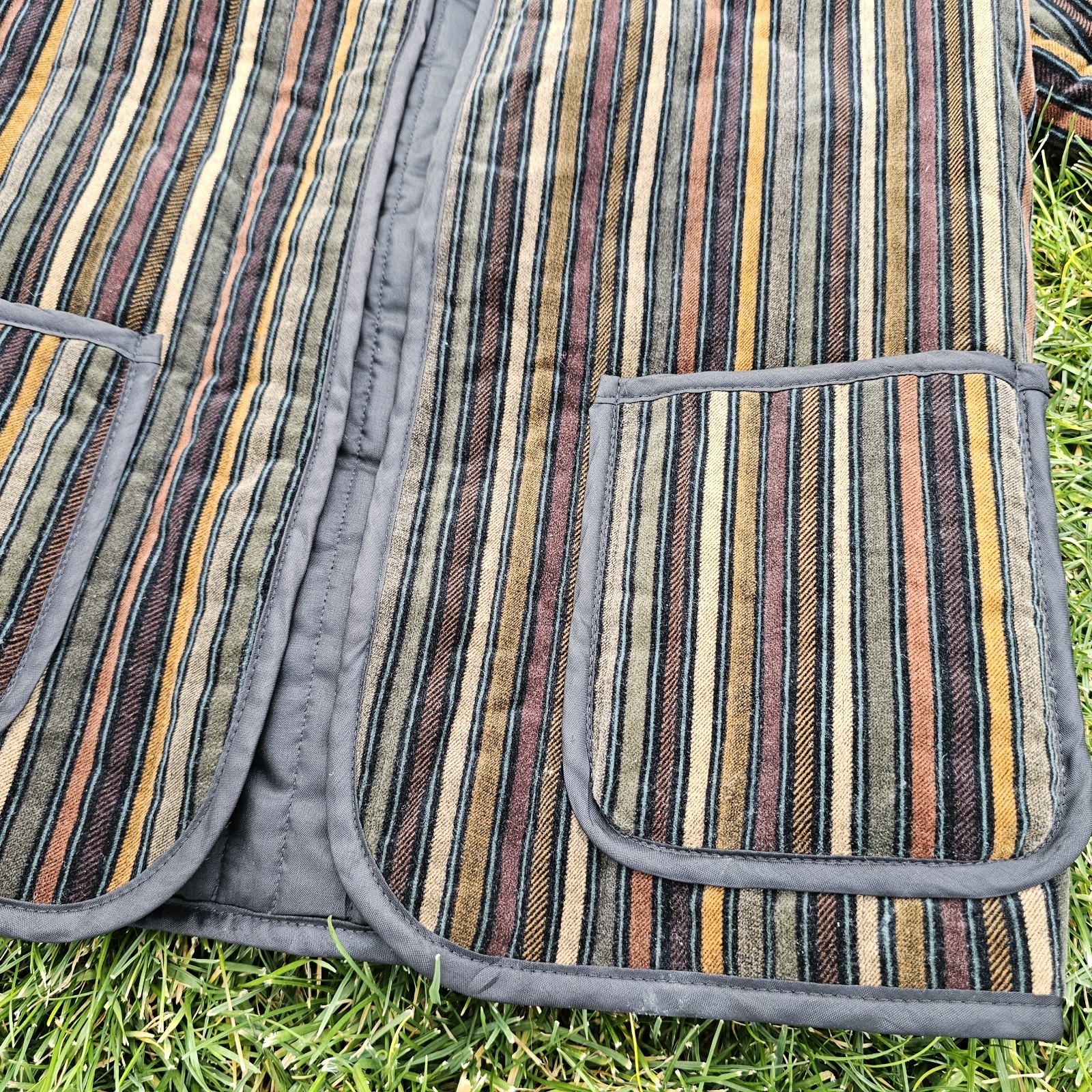 Vintage Striped Velveteen Jacket Possibly gallery Brand RN-25141 Size MEDIUM M