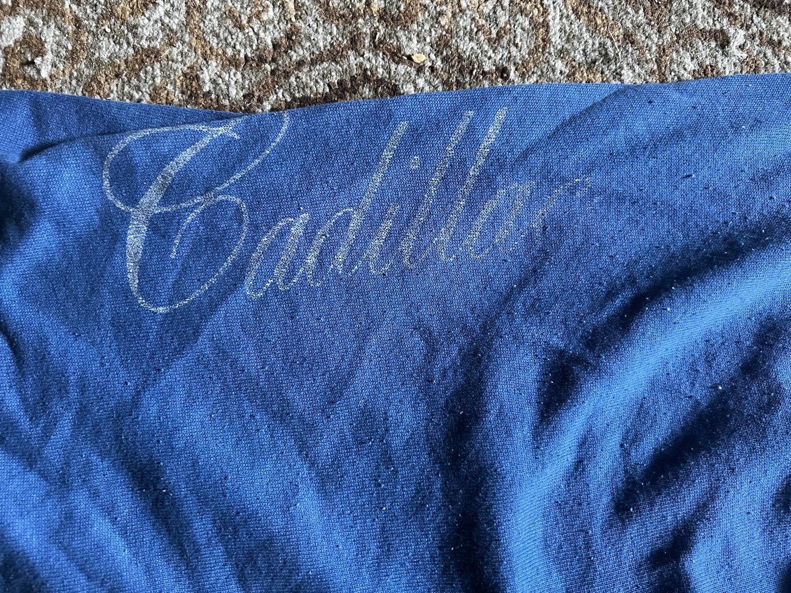 VTG CADILLAC 80s JERZEES SWEATPANTS NAVY BLUE MENS L