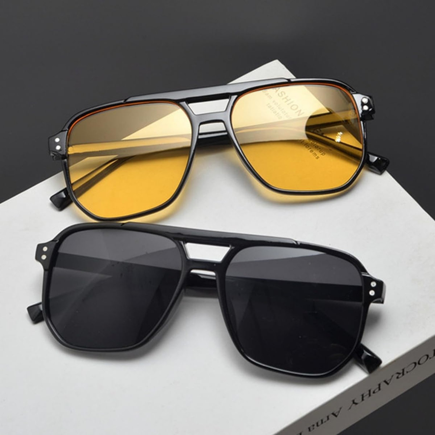 4 Pieces Retro Square Aviator Sunglasses for Women Men Trendy Classic 70s Ove…